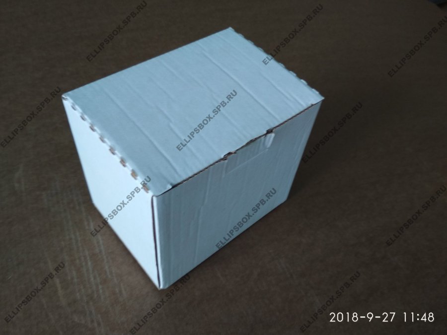 Коробка из микрогофрокартона 35x35x80 (упаковка 100 шт, белая, без лого)