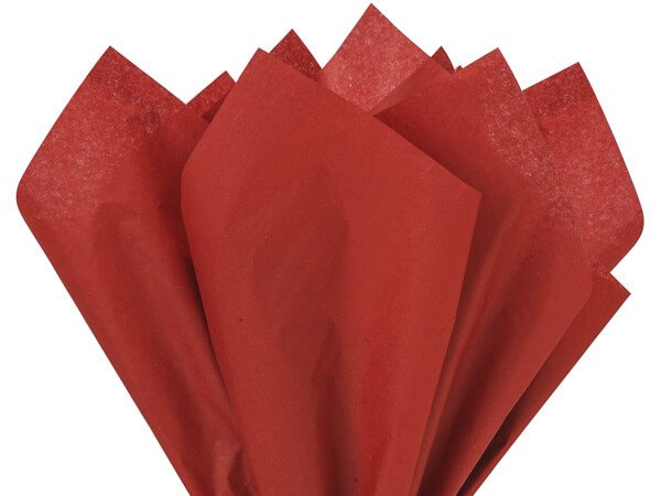 Бумага тишью бордовая, 560х660 мм, 10 листов